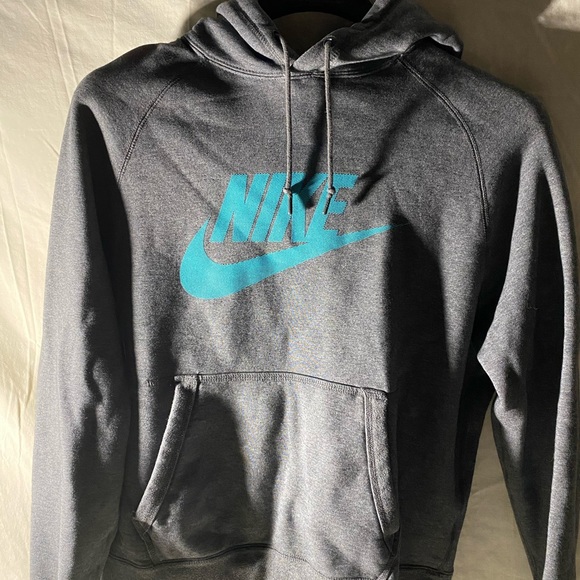 Nike Other - AL/AM Nike Gray/Teal Hoodie Sweatshirt